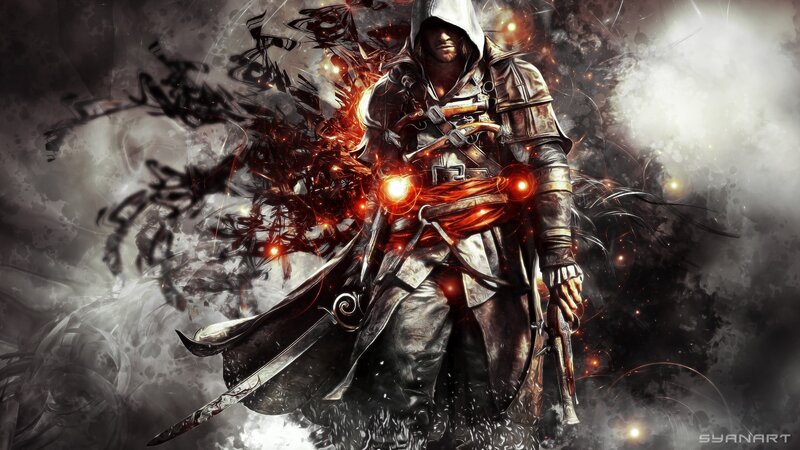 Assassin with Glowing Weapons