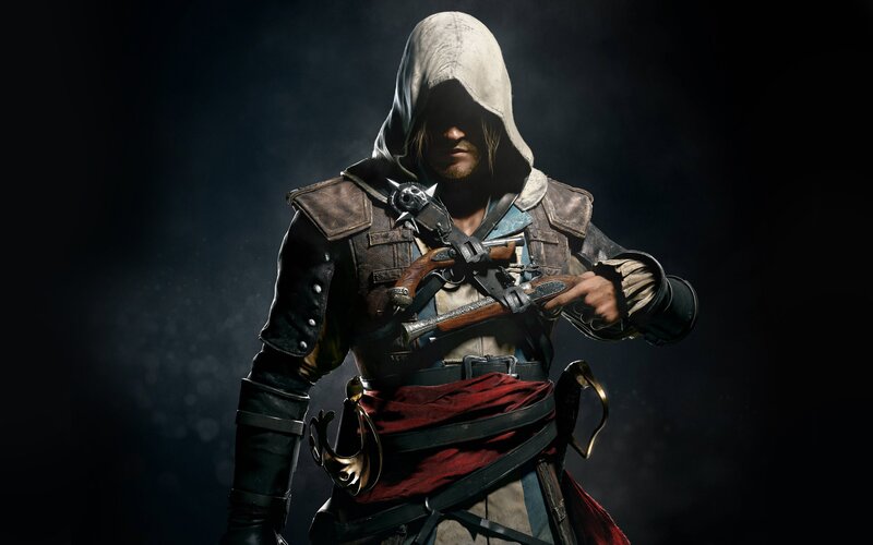 Assassin with Guns — Black, Dramatic