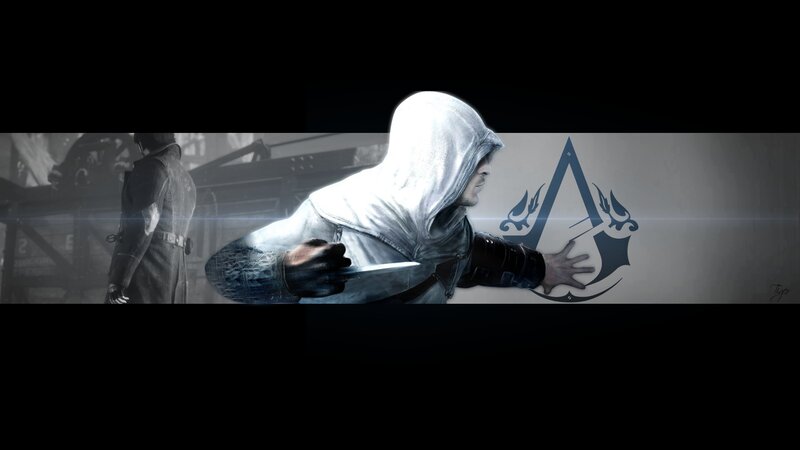Assassin with Hidden Blade — White, Dramatic, Digital Art, Hidden Blade, Hooded Cloak, Logo