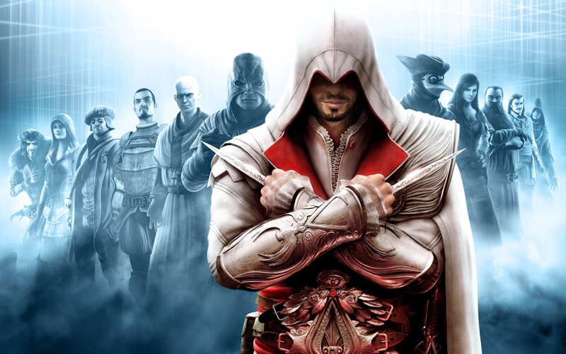 Assassin with Hidden Blades — White, Dramatic, Digital Art, Hidden Blades