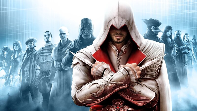 Assassin with Hidden Blades — White, Dramatic, Digital Art
