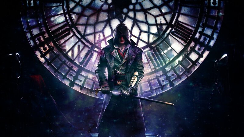 Assassin with Sword — Black, Dramatic, Night