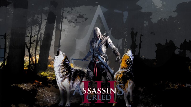 Assassin with Two Wolves