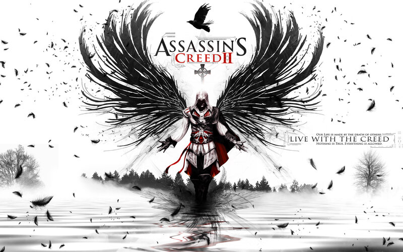Assassin with Wings — Black, Dramatic, Winter