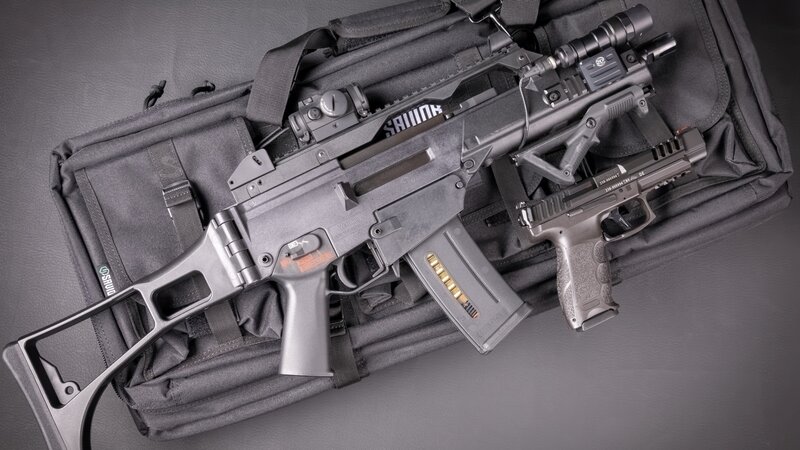 Assault Rifle and Handgun