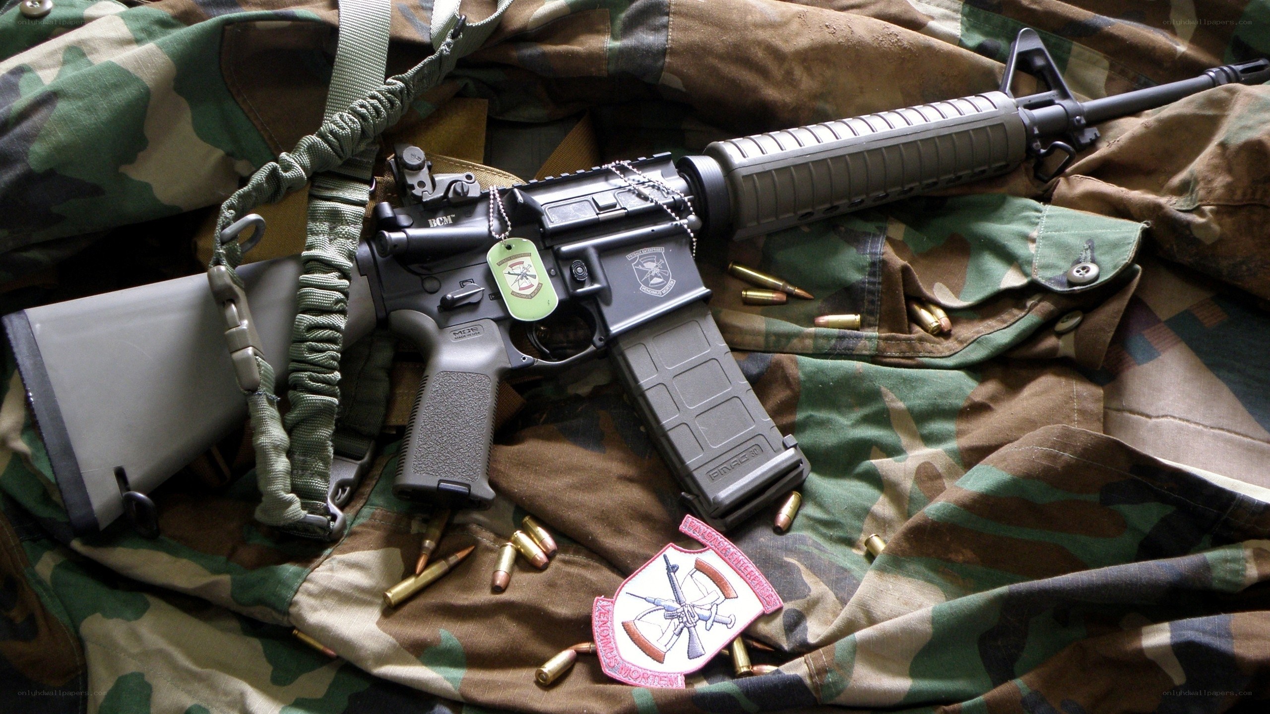 Assault rifle with ammunition
