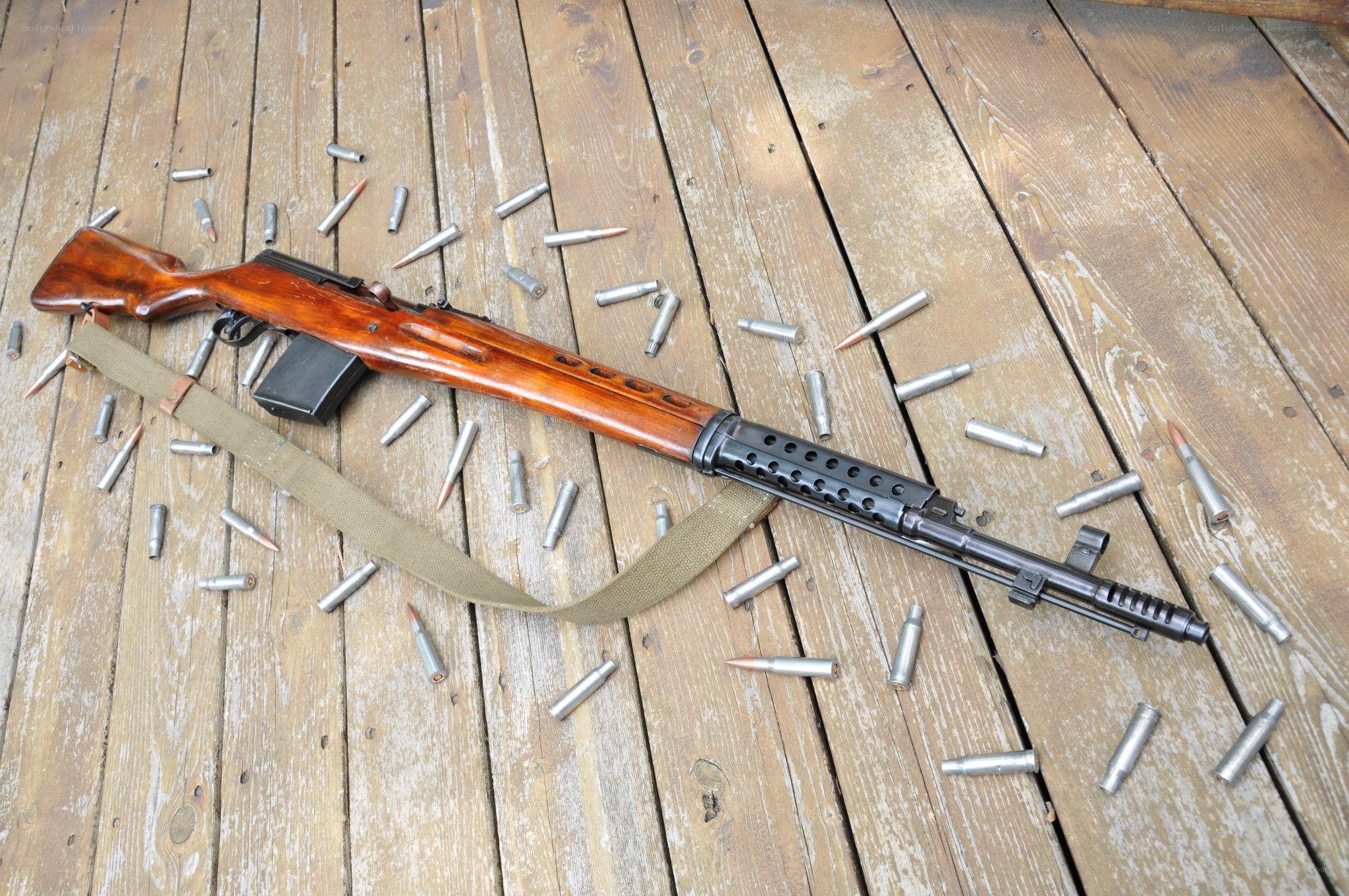 Assault rifle with ammunition