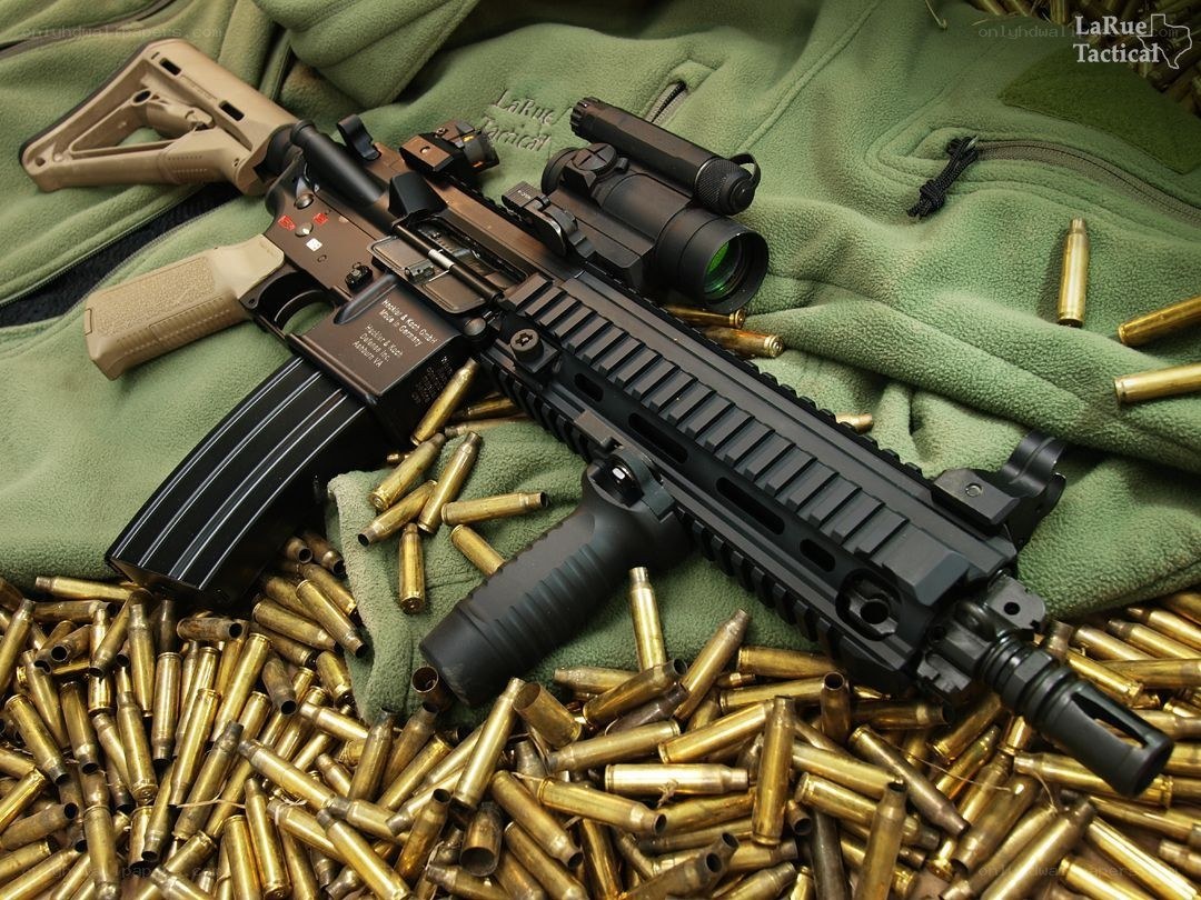 Assault rifle with ammunition