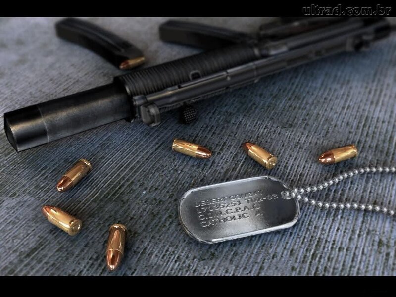 Assault Rifle with Dog Tag