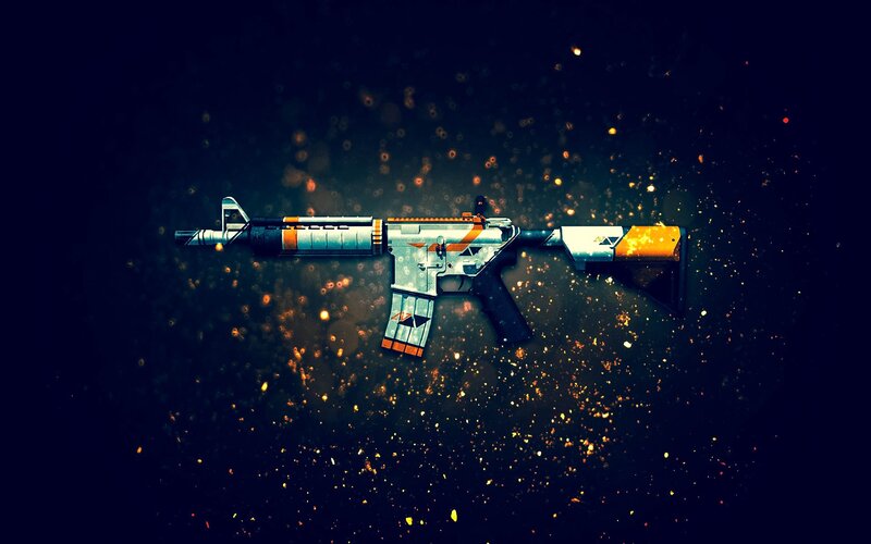 Assault Rifle with Orange Accents