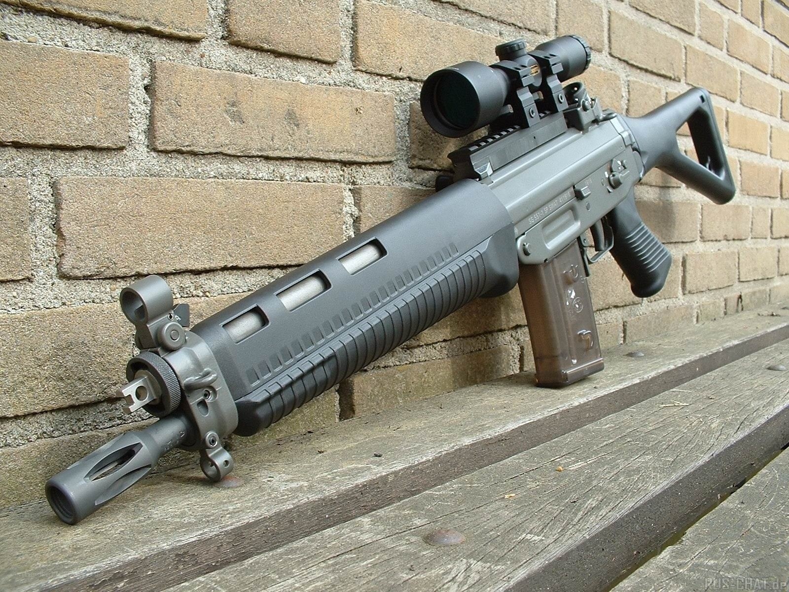 assault rifle with scope