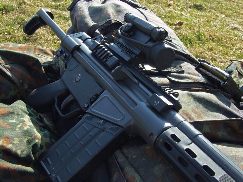 assault rifle with scope
