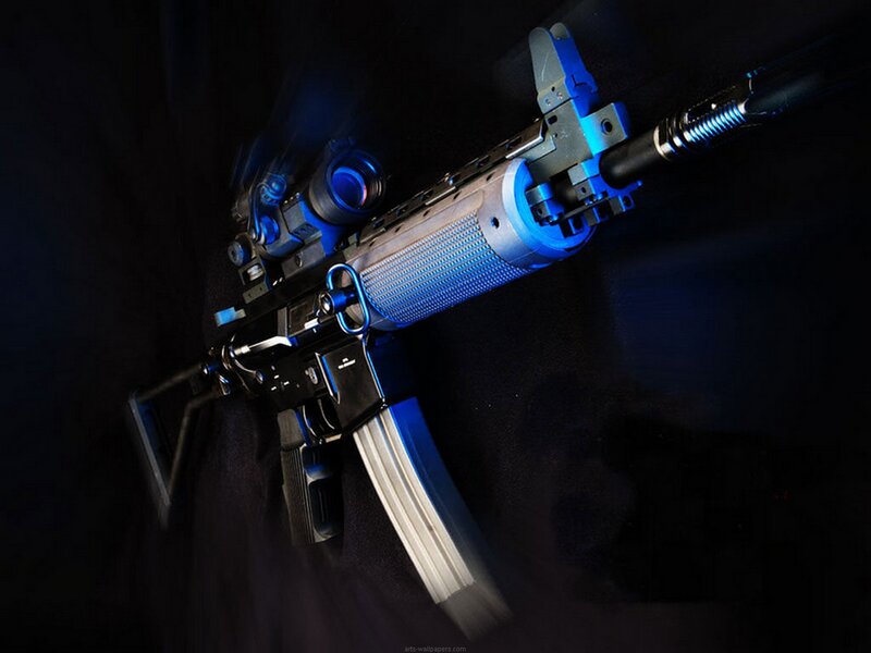 Assault Rifle with Scope — Black, Dramatic