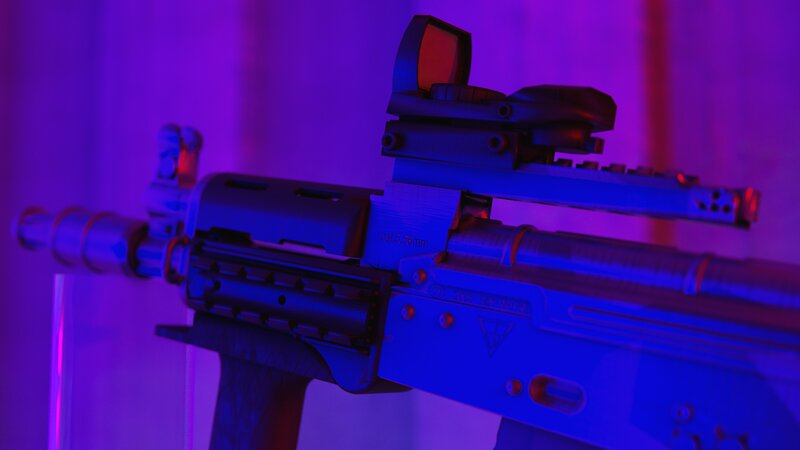 Assault Rifle with Scope — Purple