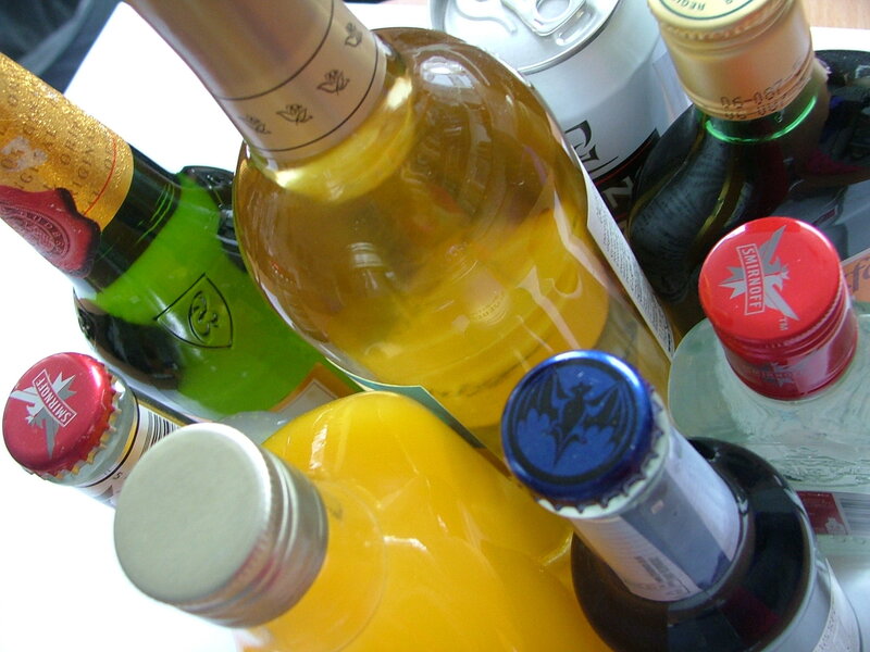 assorted alcoholic beverages