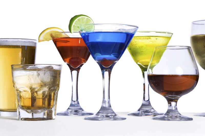 Assorted alcoholic drinks