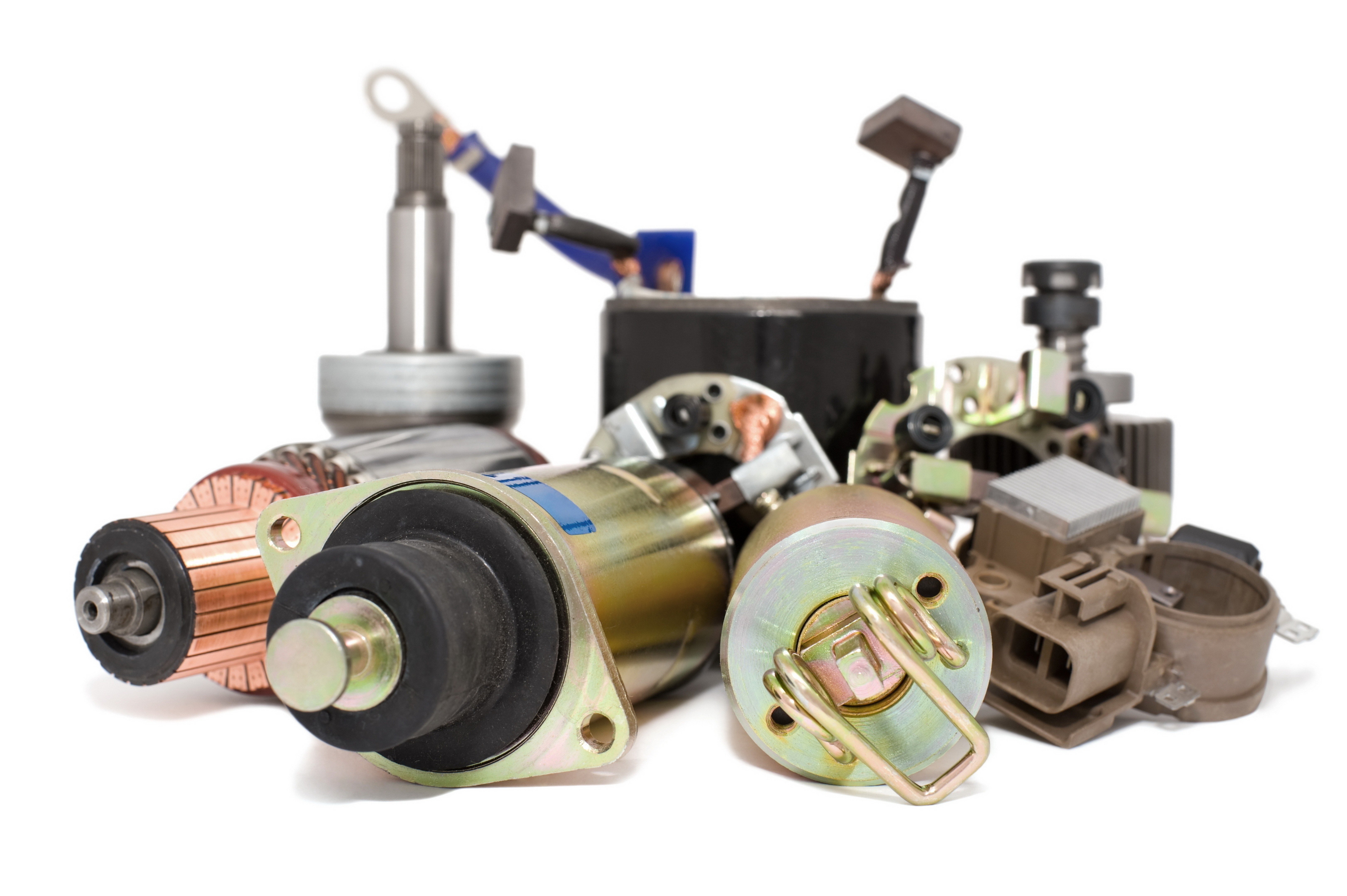 assorted automotive electrical components