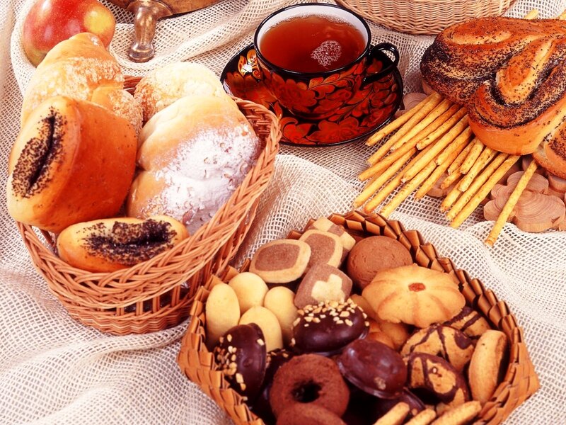 Assorted Baked Goods — Brown, Warm