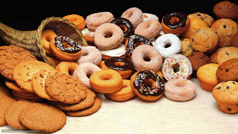 assorted baked goods display