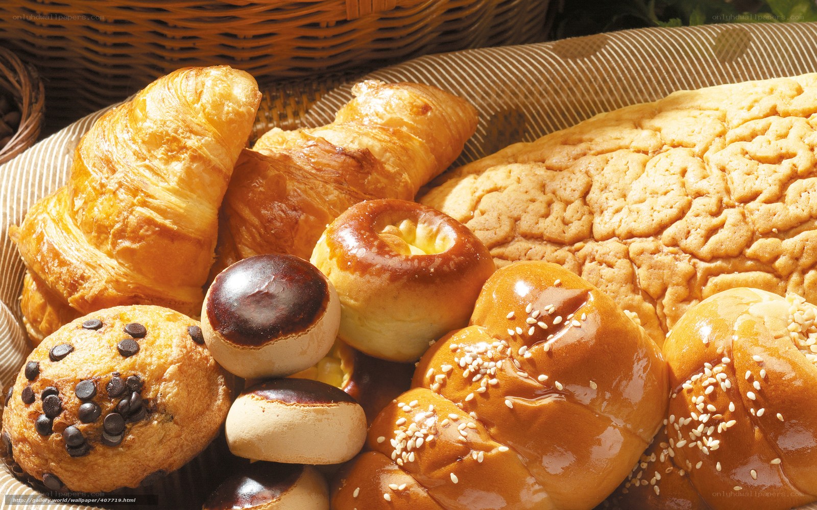 Assorted baked goods in basket