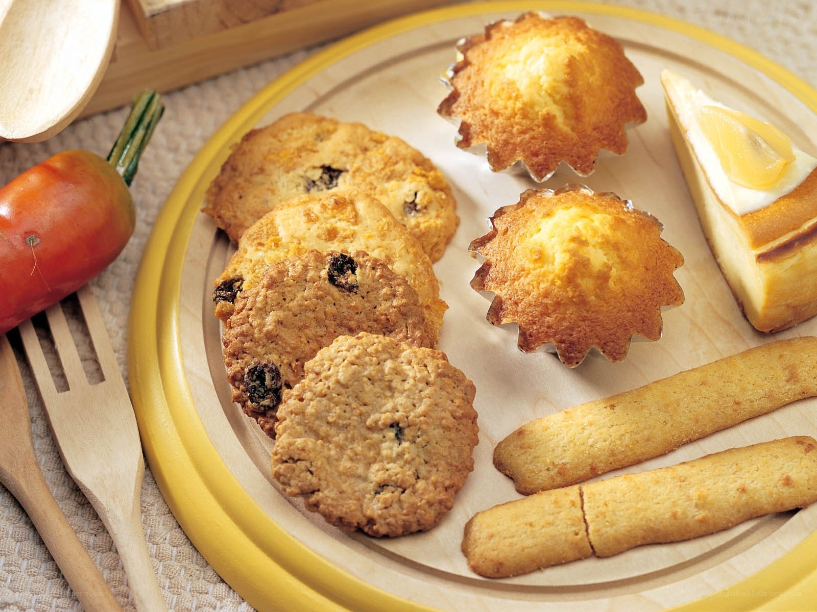 Assorted baked goods on a plate