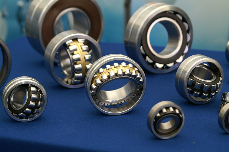 assorted ball bearings on display