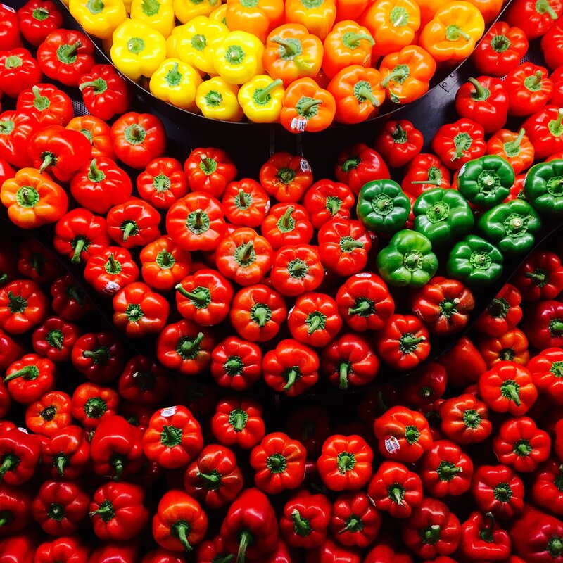 Assorted Bell Peppers — Red, Vibrant, Photograph, Red Peppers