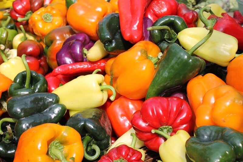 Assorted Bell Peppers — Red, Vibrant, Photograph, Vegetables