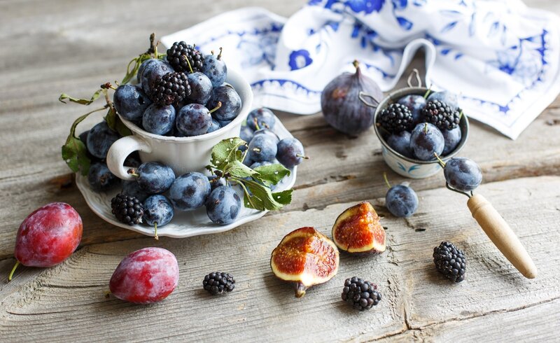 Assorted Berries and Figs