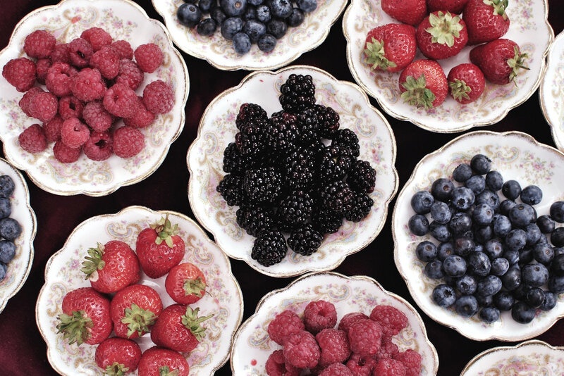 Assorted Berries on Plates