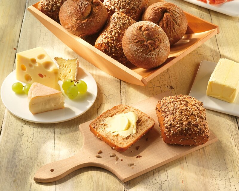 Assorted Bread and Cheese — Brown