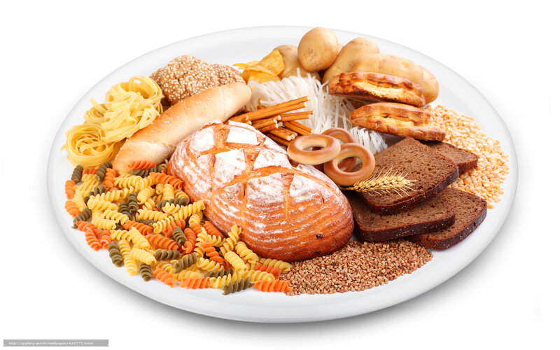 Assorted Bread and Pasta — White
