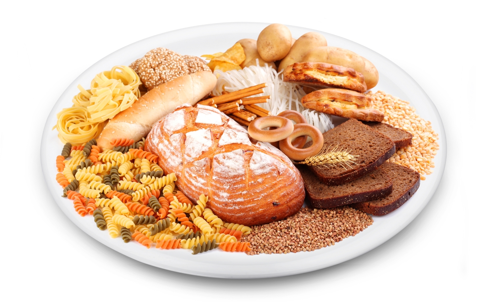 assorted bread and pasta