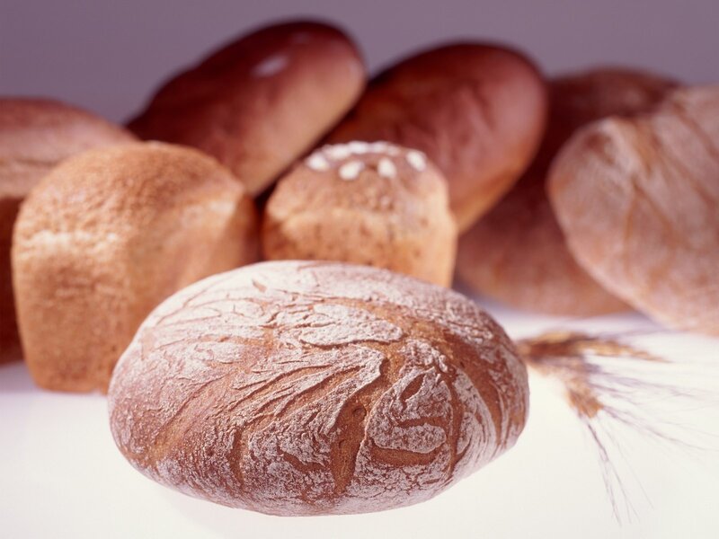 Assorted bread loaves