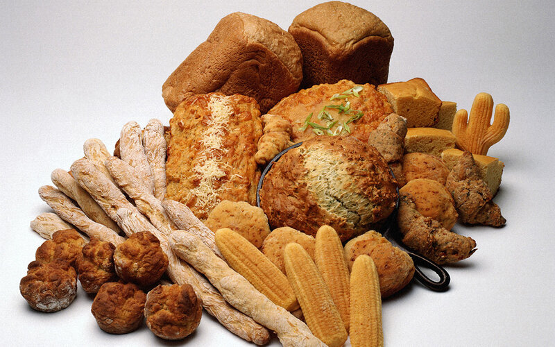 Assorted breads and baked goods
