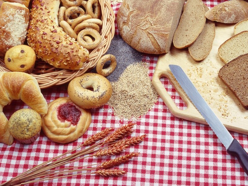 Assorted breads and grains