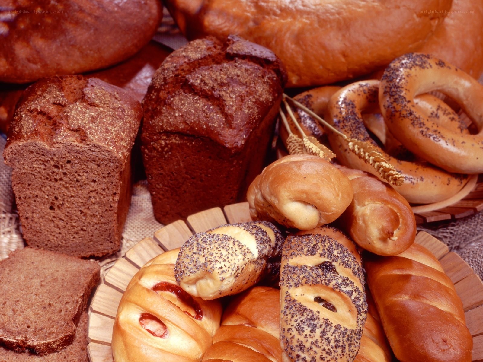 Assorted breads and pastries