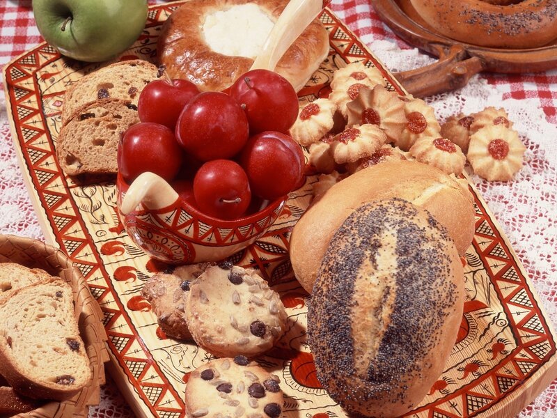 Assorted Breads and Pastries — Red