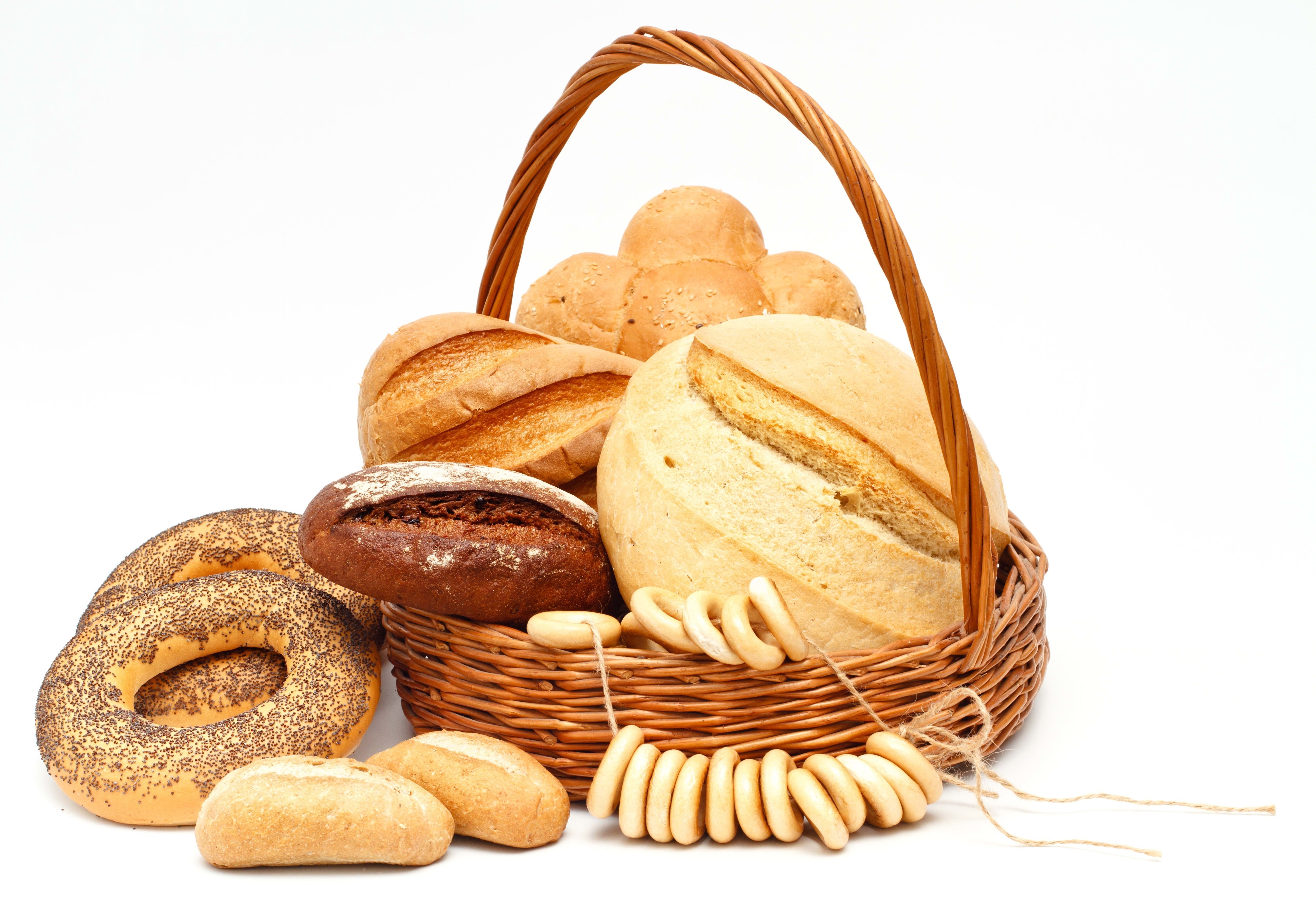 Assorted breads in a basket