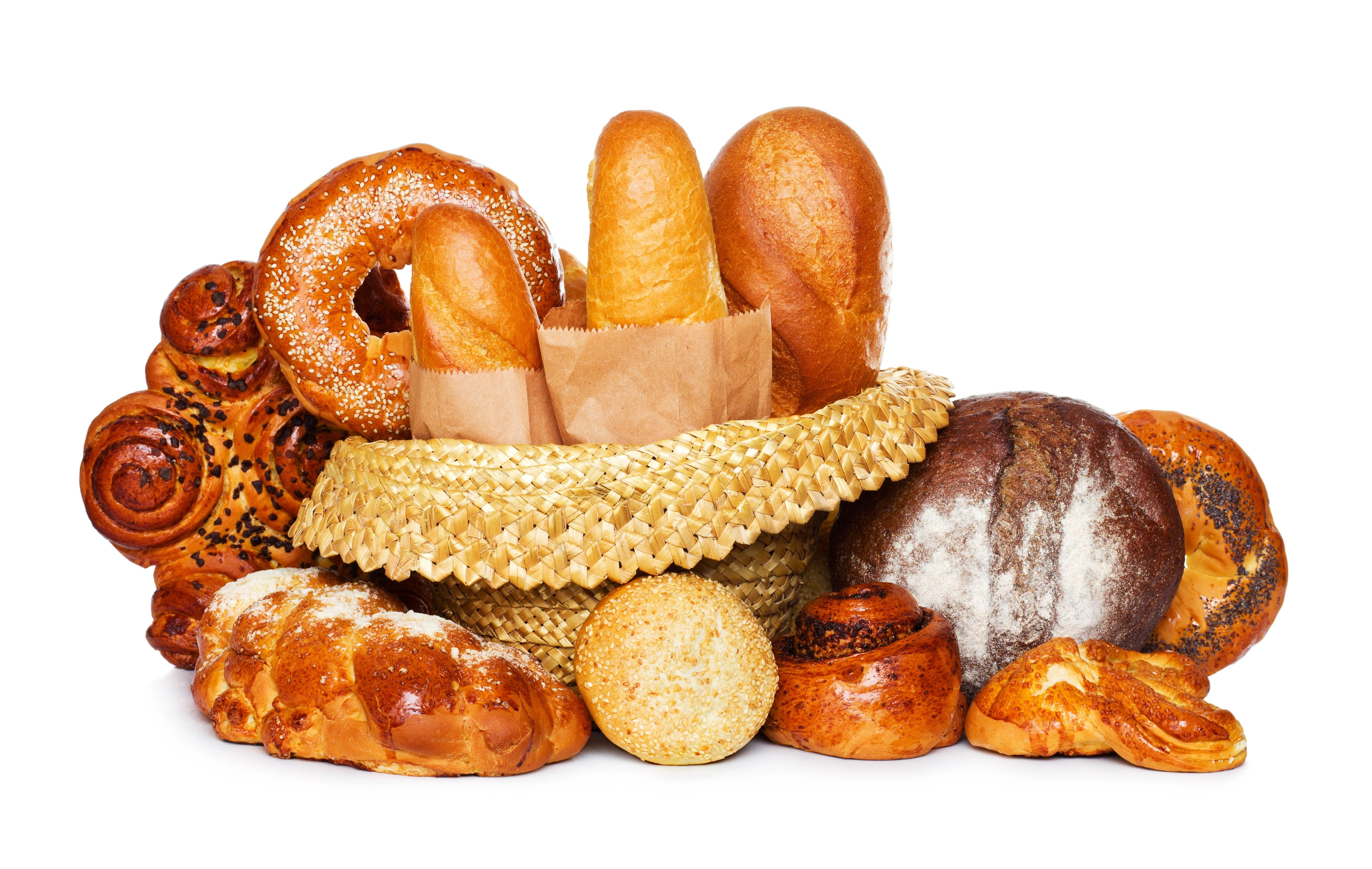 Assorted breads in a basket