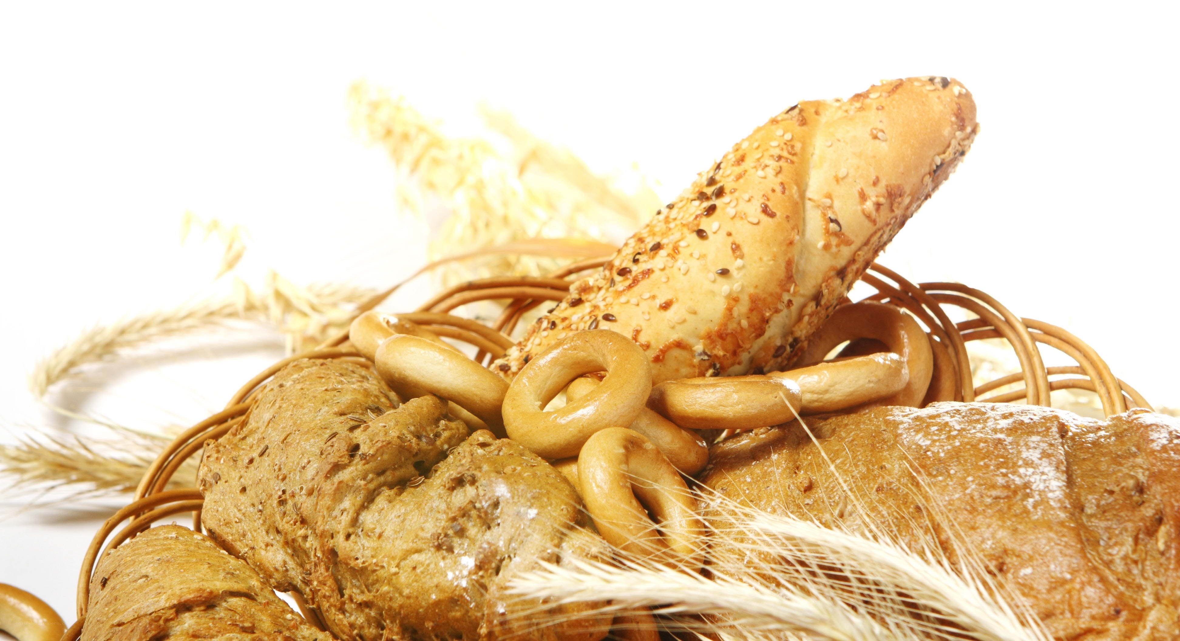 Assorted breads in a basket