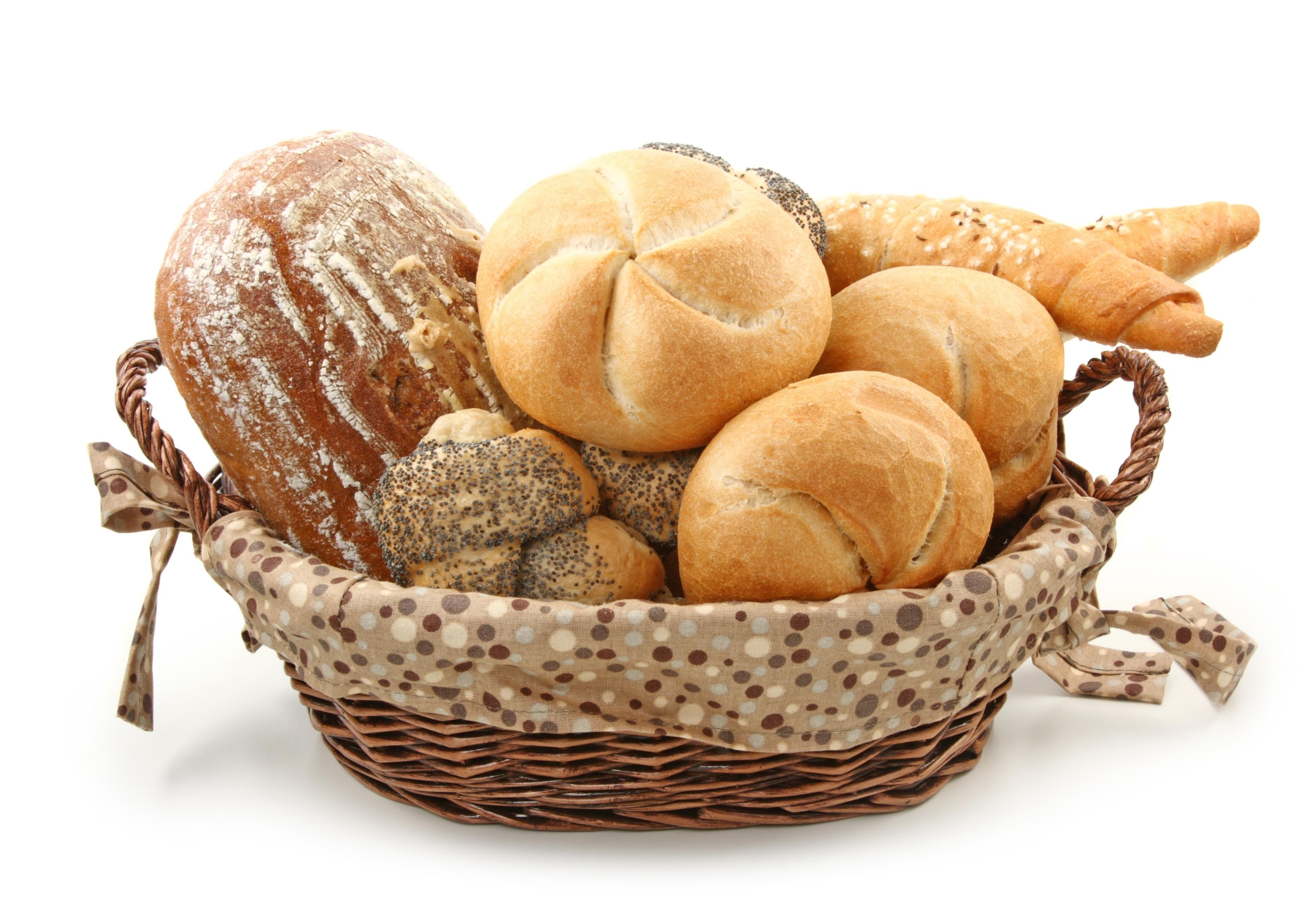 Assorted breads in a basket