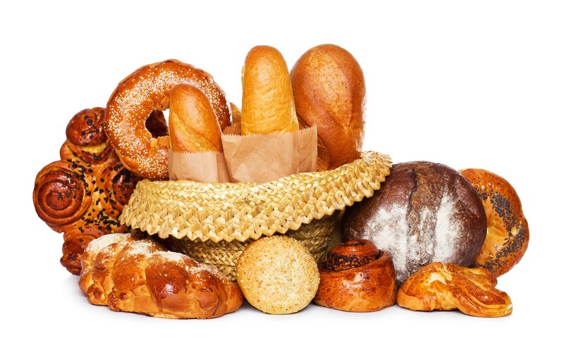 Assorted Breads in Basket — Brown, Appetizing, Photograph