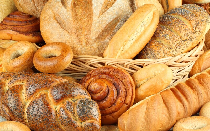 Assorted Breads in Basket — Brown, Appetizing