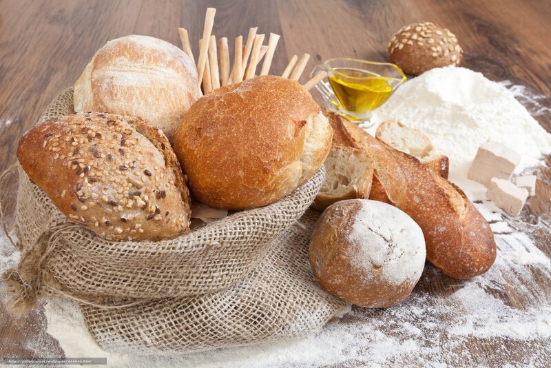 Assorted Breads in Basket — Brown, Rustic, Photograph