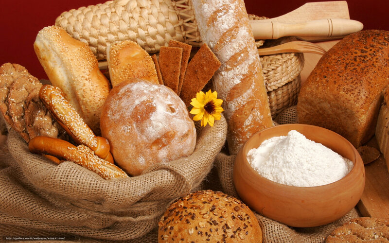 Assorted Breads in Basket — Brown, Warm, Photograph, Flour