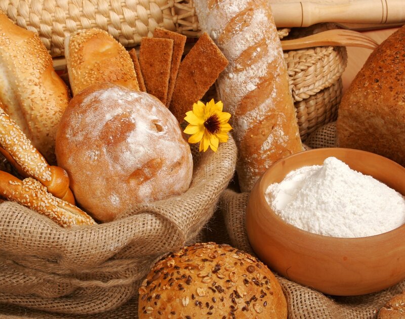 Assorted Breads in Basket — Brown, Warm, Photograph, Flower
