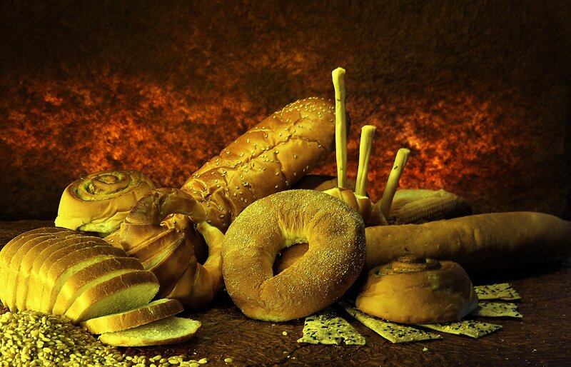 Assorted Breads on Table — Brown