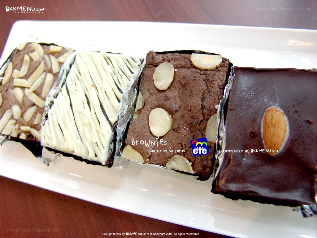 Assorted brownies on a platter