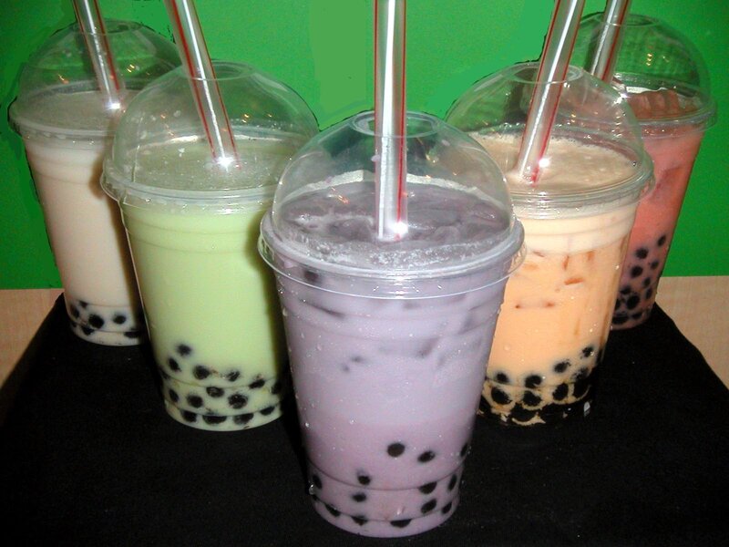 Assorted bubble tea drinks